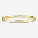 Inlay Set Five Diamond Bangle Bracelet