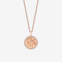 Virgo Zodiac Medallion with Diamond Frame