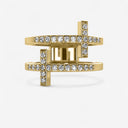 Double Sideways Cross Ring