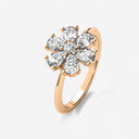 Pear Shaped Diamond Flower Ring