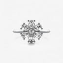 Pear Shaped Diamond Flower Ring