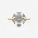 Pear Shaped Diamond Flower Ring