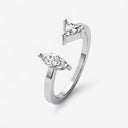 Marquise and Trillion Open Mixed Cuff Ring