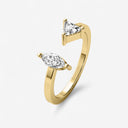 Marquise and Trillion Open Mixed Cuff Ring