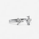 Marquise and Trillion Open Mixed Cuff Ring