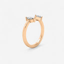 Marquise and Trillion Open Mixed Cuff Ring
