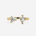 Marquise and Trillion Open Mixed Cuff Ring