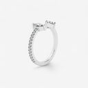 Marquise and Trillion Open Mixed Cuff Ring with Side Stones