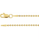 14K Solid Gold 2.5MM Bead Chain Necklace