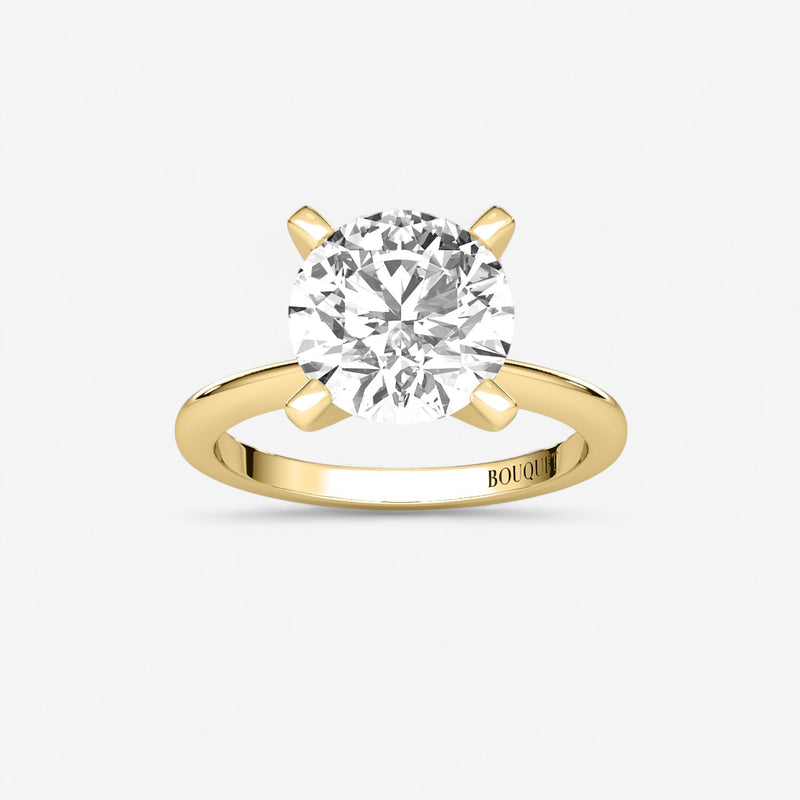 Round Petite Solitaire Engagement Ring