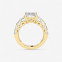Emerald Side Stones Engagement Ring