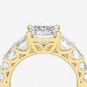 Emerald Side Stones Engagement Ring