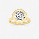 Round Bezel Set Solitaire Engagement Ring