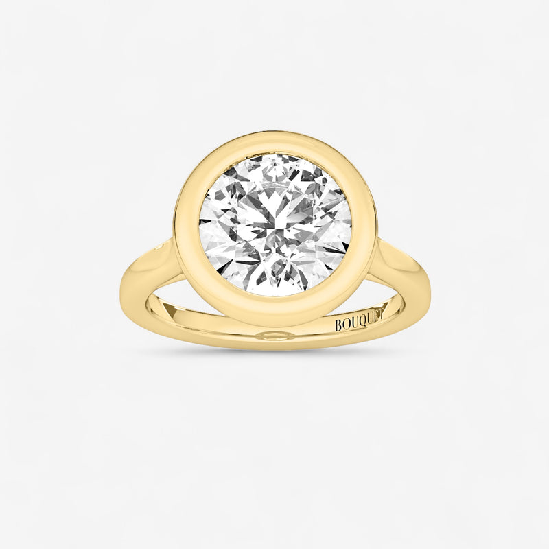 Round Bezel Set Solitaire Engagement Ring