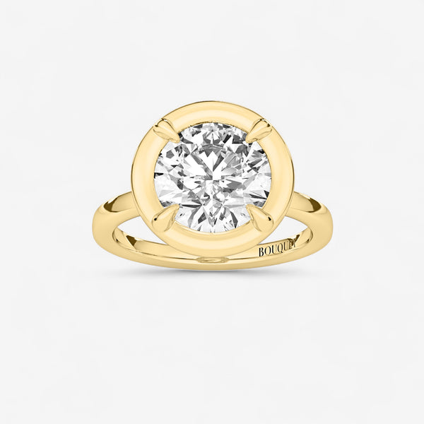 Round Georgian Bezel Set Engagement Ring
