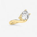 Oval Shaped Wave Engagement Ring