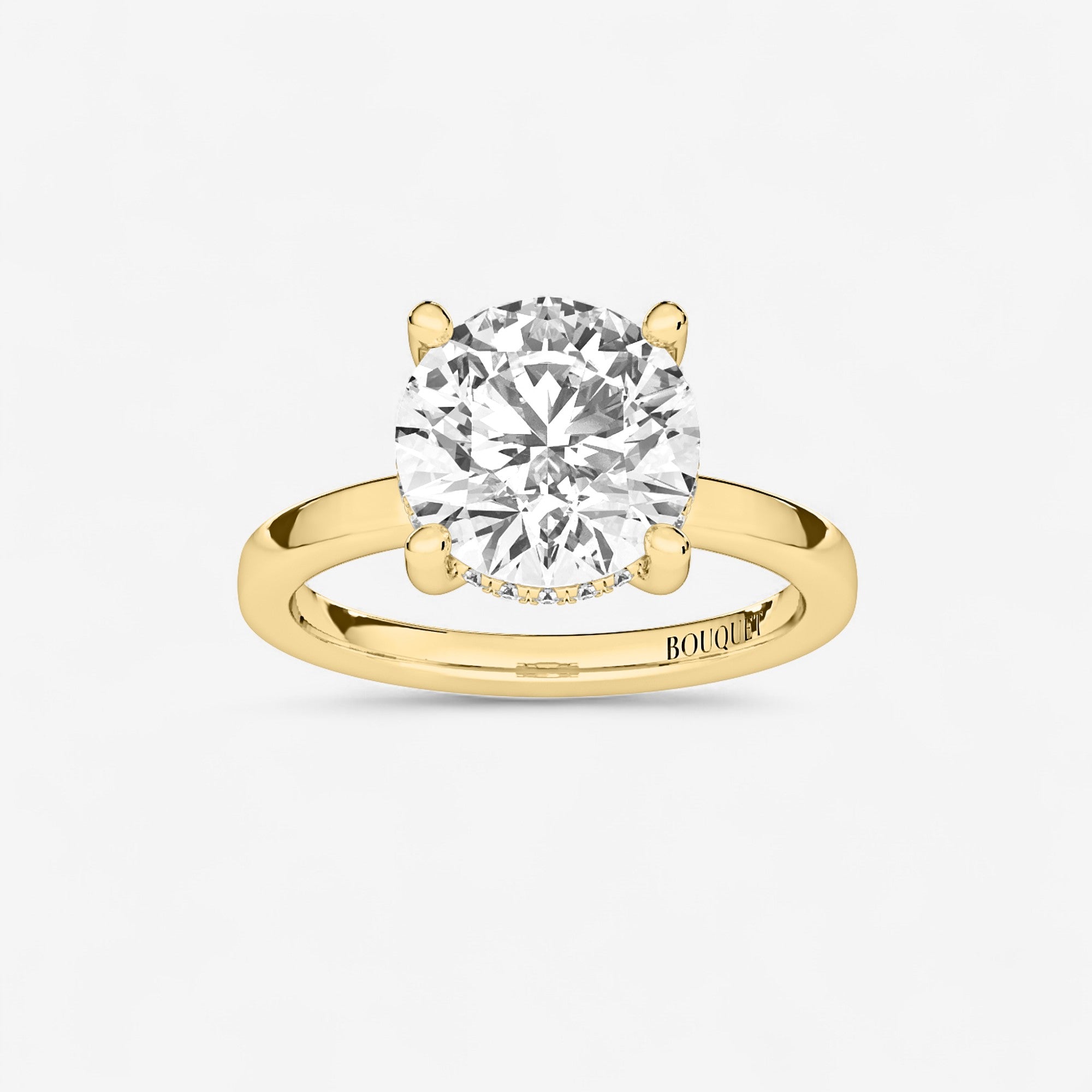 Azra Hidden Halo Engagement Ring | Bouquet Okcu