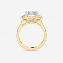 Emerald with Trapezoid Side Stones Engagement Ring