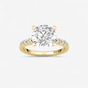 Round Graduated Side Stone Engagement Ring