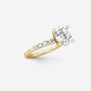 Round Graduated Side Stone Engagement Ring