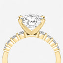Round Graduated Side Stone Engagement Ring