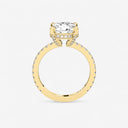 Round Hidden Halo Pave Engagement Ring