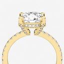 Round Hidden Halo Pave Engagement Ring