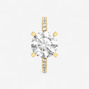 Round Hidden Halo Pave Engagement Ring